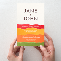 Wedding Invitation - Warm Paper Strips