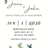 Wedding Invitation - Elegant Blossom