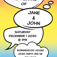 Wedding Invitation - Pop Art