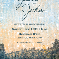 Wedding Invitation - Rustic