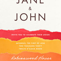 Wedding Invitation - Warm Paper Strips