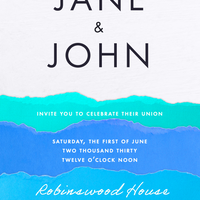 Wedding Invitation - Cool Paper Strips