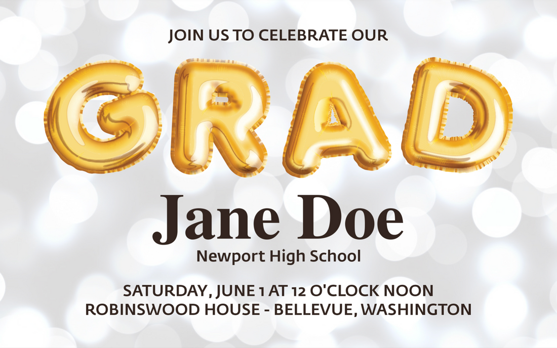 Graduation Announcement - Balloon