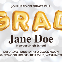 Graduation Announcement - Balloon