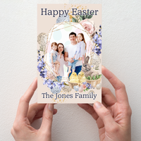 Easter Family Greeting - Bunnies and Chicks