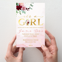 Baby Shower Invitation -Floral