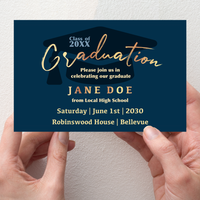 Graduation Announcement - Classy Navy