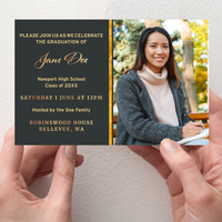 Graduation Announcement - Charcoal