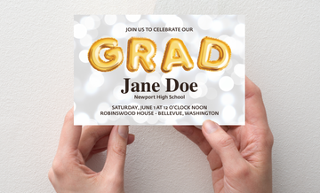 Graduation Announcement - Balloon