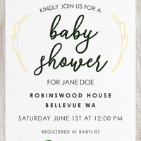 Baby Shower Invitation - Baby Growth