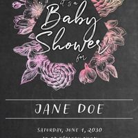 Baby Shower Invitation - Chalk Board
