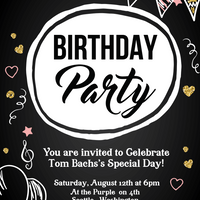 Birthday Invitation - Chalkboard