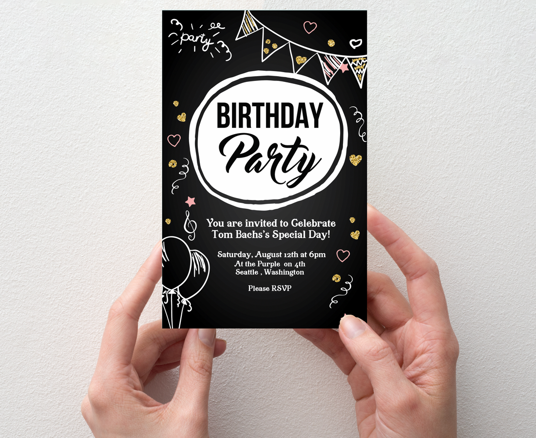 Birthday Invitation - Chalkboard