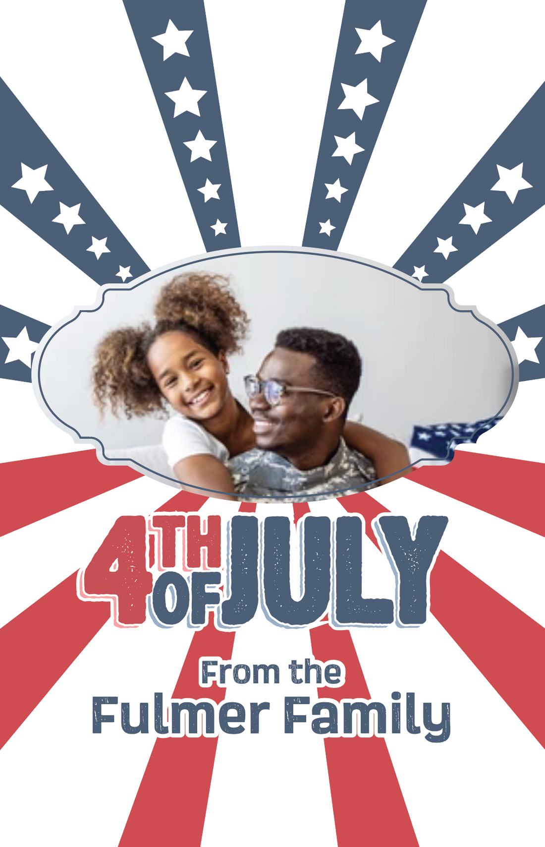 4th of July Greeting - Stars and Stripes