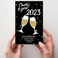 New Years Invitation - Champagne