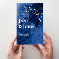 Wedding Invitation - Lapis Lazuli