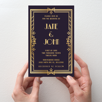 Wedding Invitation - Art Deco