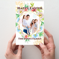 Easter Family Greeting - Bright Flowers