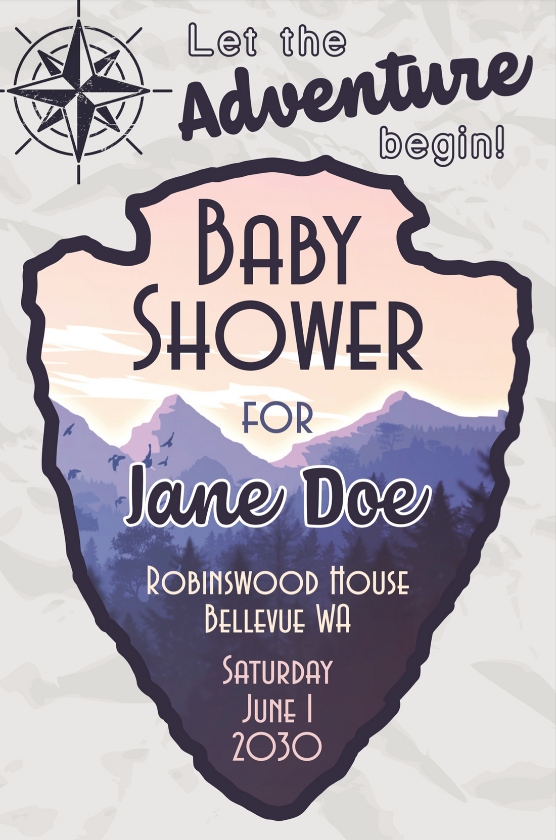 Baby Shower Invitation - Adventure