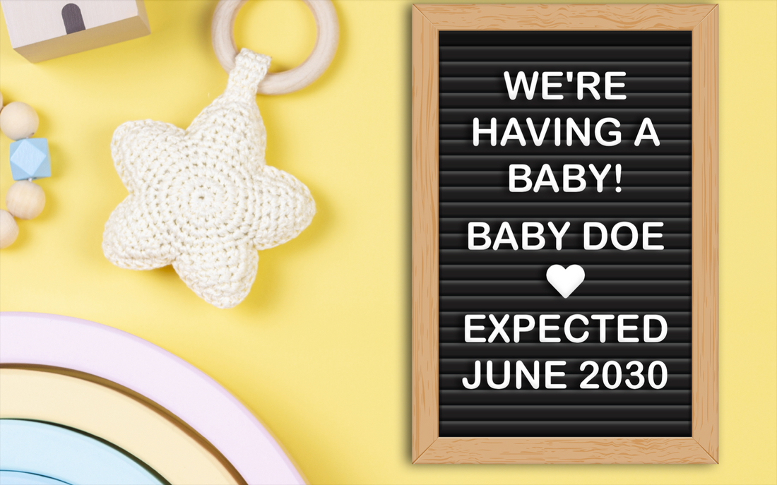 Baby Shower Invitation - Letterboard