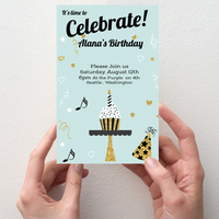 Birthday Invitation - Cupcake Sparkle