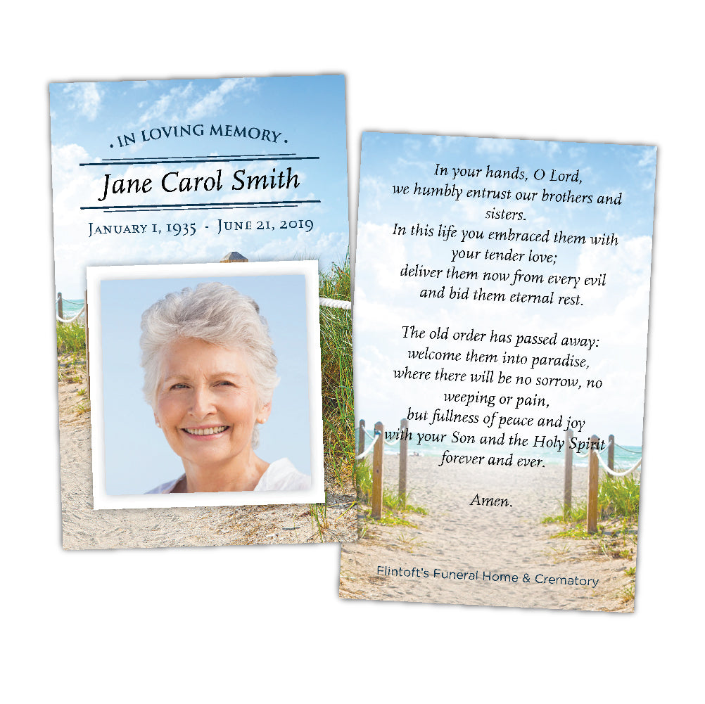 Beach Memories Prayer Card